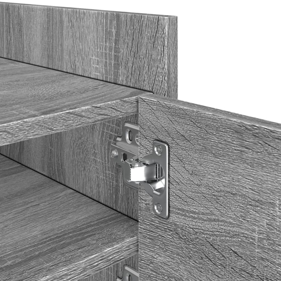 Tv-meubel 80x35x40 cm bewerkt hout grijs sonoma eikenkleurig