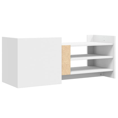Tv-meubel 100x35x40 cm bewerkt hout wit