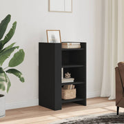 Dressoir 45x35x75 cm bewerkt hout zwart muurbevestiging