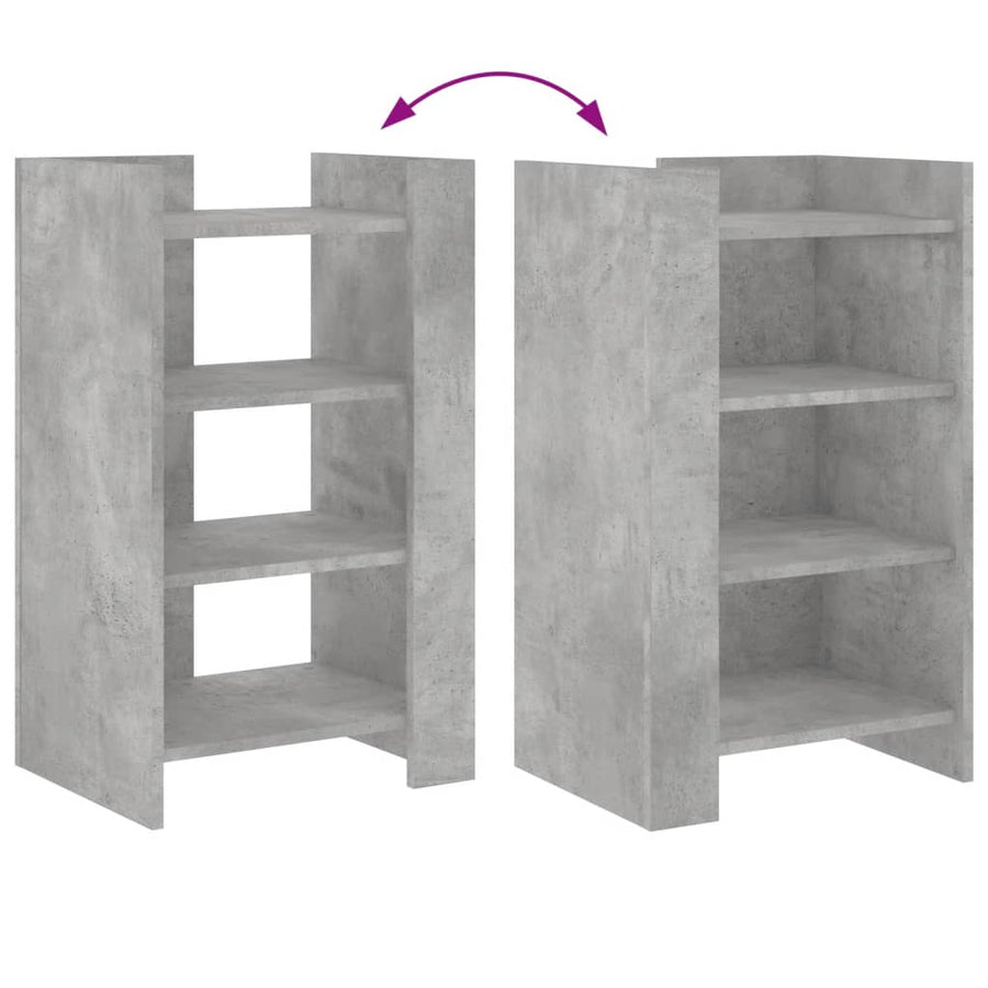Dressoir 45x35x75 cm bewerkt hout betongrijs