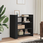 Sideboard 73.5x35x75 cm carved wood black