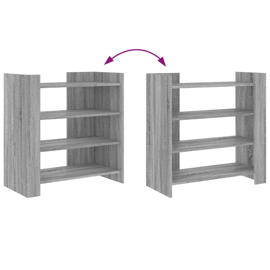 Dressoir 73,5x35x75 cm bewerkt hout grijs sonoma eikenkleurig