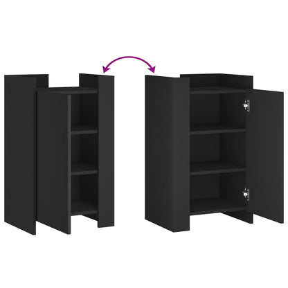 Dressoir 45x35x75 cm bewerkt hout zwart