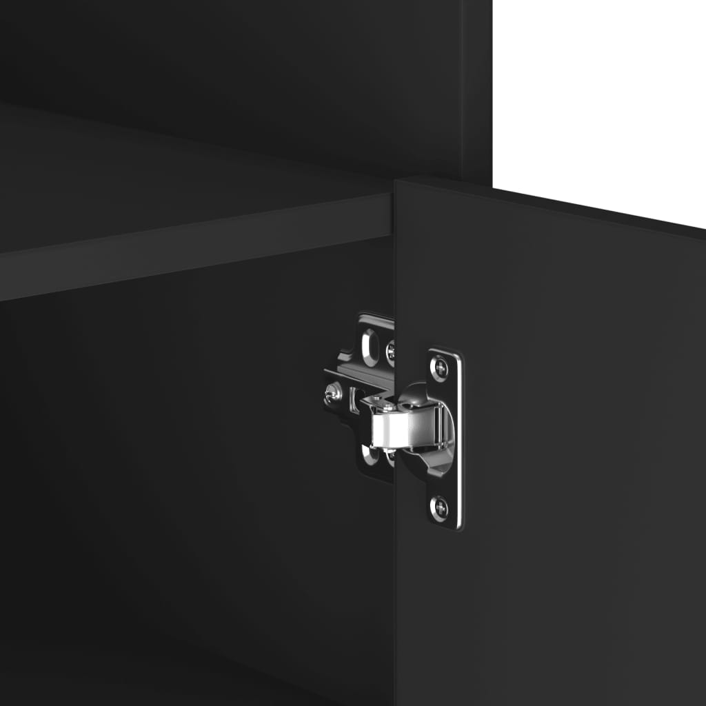 Dressoir 45x35x75 cm bewerkt hout zwart