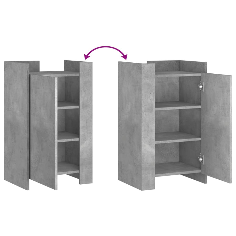 Dressoir 45x35x75 cm bewerkt hout betongrijs