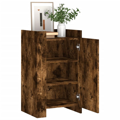 Dressoir 45x35x75 cm bewerkt hout gerookt eikenkleurig