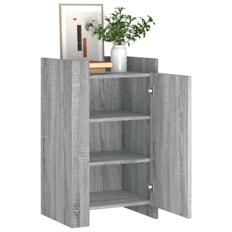 Dressoir 45x35x75 cm bewerkt hout grijs sonoma eikenkleurig