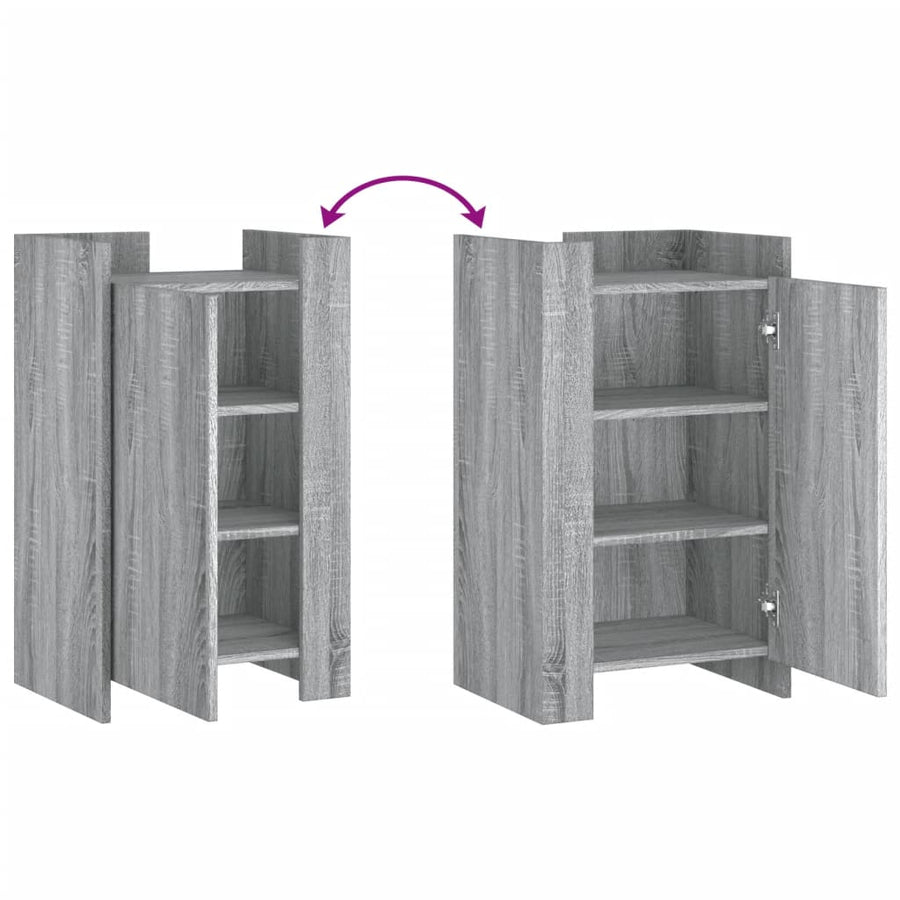 Dressoir 45x35x75 cm bewerkt hout grijs sonoma eikenkleurig