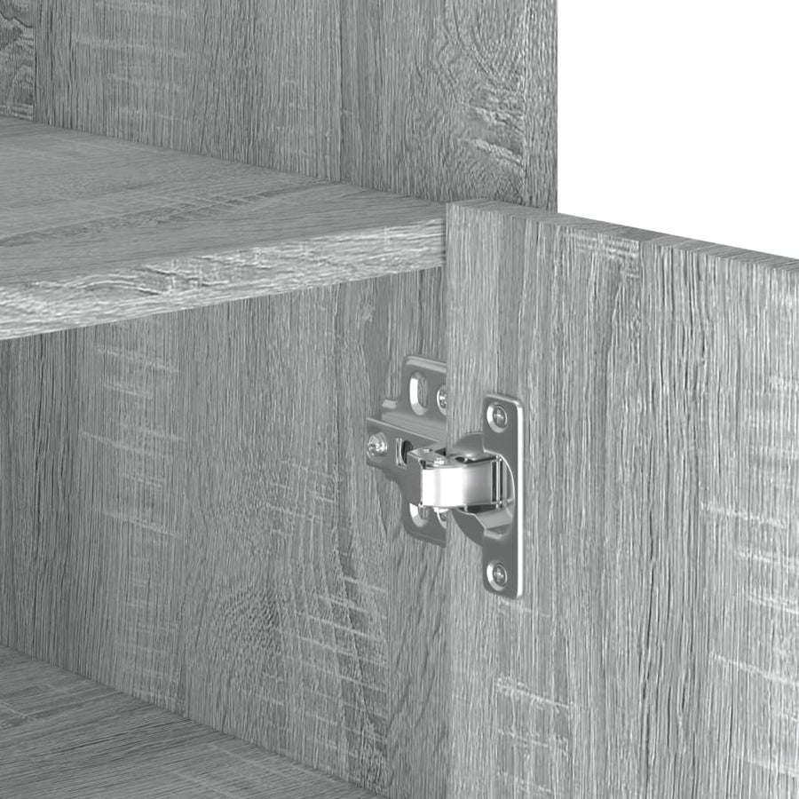 Dressoir 45x35x75 cm bewerkt hout grijs sonoma eikenkleurig