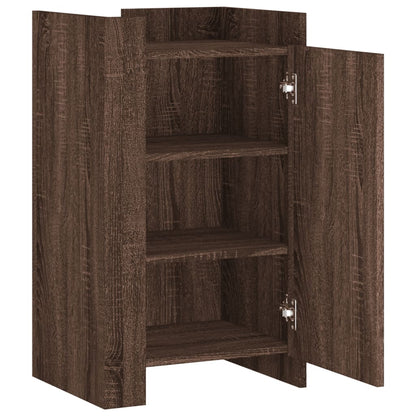Dressoir 45x35x75 cm bewerkt hout bruin eikenkleurig