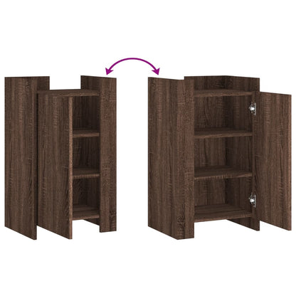 Dressoir 45x35x75 cm bewerkt hout bruin eikenkleurig