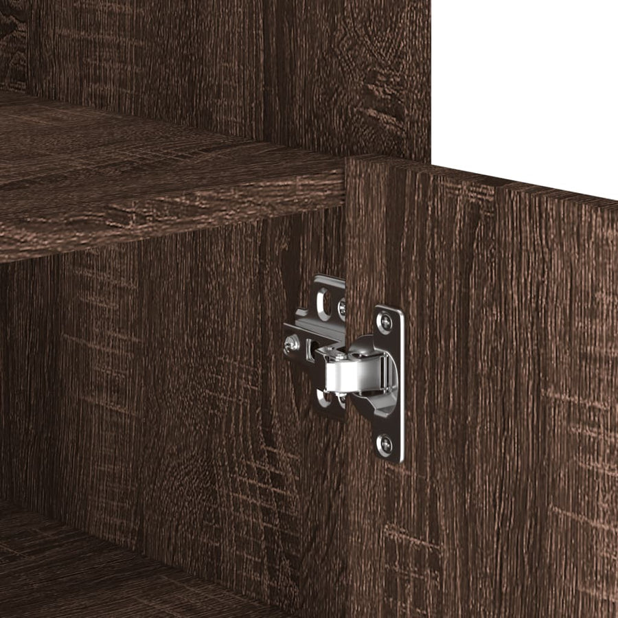 Dressoir 45x35x75 cm bewerkt hout bruin eikenkleurig