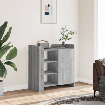 Dressoir 73,5x35x75 cm bewerkt hout grijs sonoma eikenkleurig