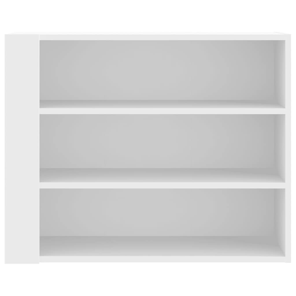 Wandkast 75x35x60 cm bewerkt hout wit