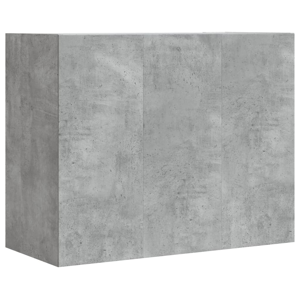 Wandkast 75x35x60 cm bewerkt hout betongrijs