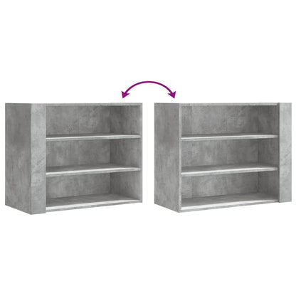 Wandkast 75x35x60 cm bewerkt hout betongrijs