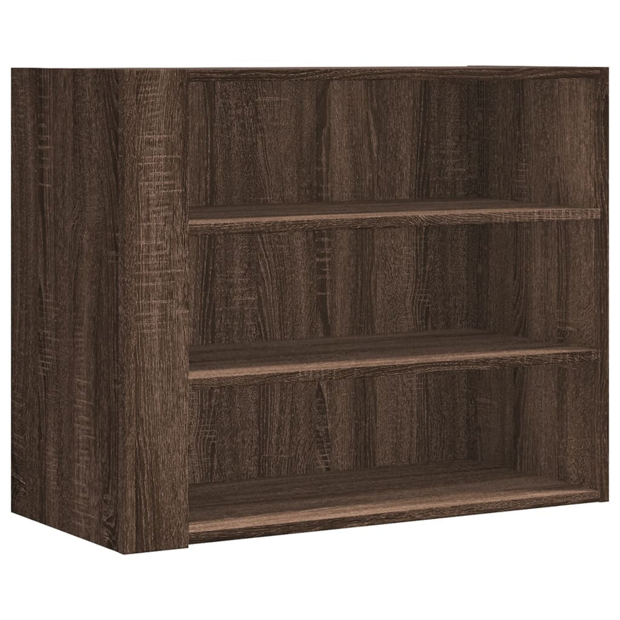 Wandkast 75x35x60 cm bewerkt hout bruin eikenkleurig