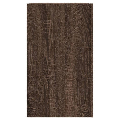 Wandkast 75x35x60 cm bewerkt hout bruin eikenkleurig