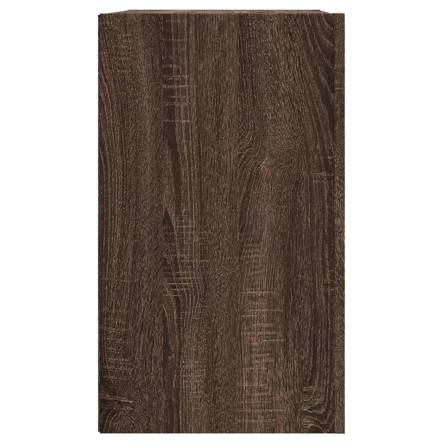 Wandkast 75x35x60 cm bewerkt hout bruin eikenkleurig