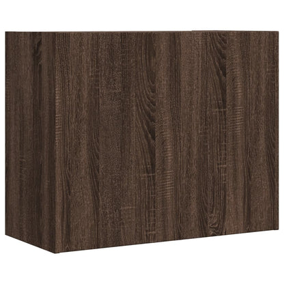 Wandkast 75x35x60 cm bewerkt hout bruin eikenkleurig