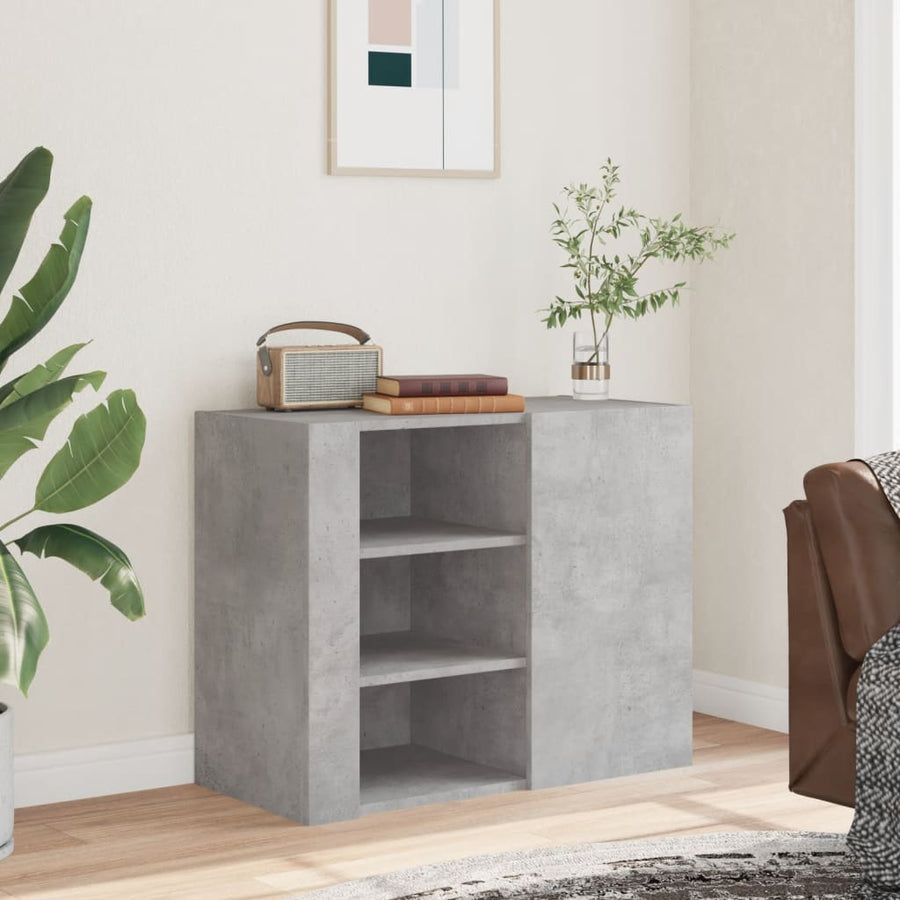 Wandkast 75x35x60 cm bewerkt hout betongrijs