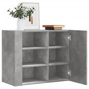 Wall cabinet 75x35x60 cm engineered wood concrete grey