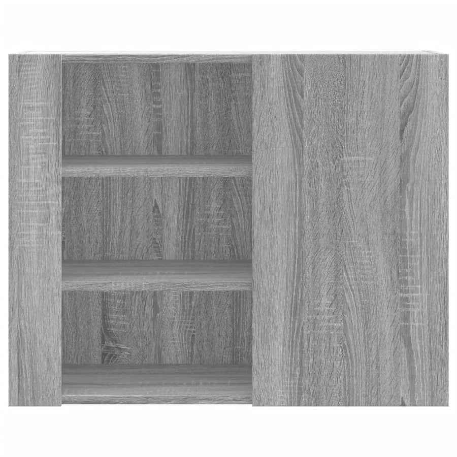 Wandkast 75x35x60 cm bewerkt hout grijs sonoma eikenkleurig