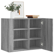 Wall cabinet 75x35x60 cm engineered wood grey Sonoma oak