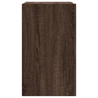 Wandkast 75x35x60 cm bewerkt hout bruin eikenkleurig