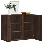 Wall cabinet 75x35x60 cm engineered wood brown oak look