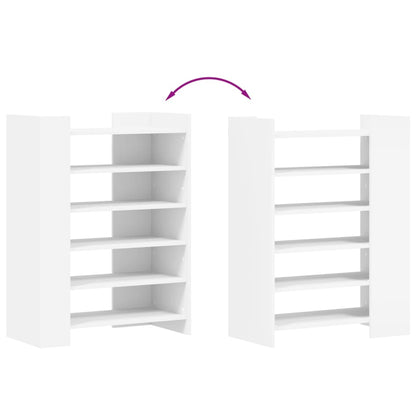 Schoenenkast 74,5x37,5x100 cm bewerkt hout wit