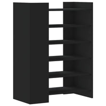 Schoenenkast 74,5x37,5x100 cm bewerkt hout zwart