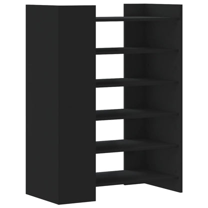 Schoenenkast 74,5x37,5x100 cm bewerkt hout zwart