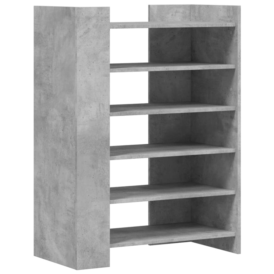 Schoenenkast 74,5x37,5x100 cm bewerkt hout betongrijs