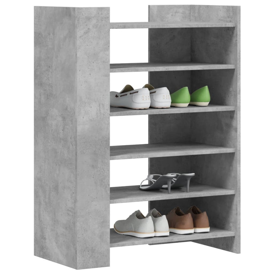 Schoenenkast 74,5x37,5x100 cm bewerkt hout betongrijs