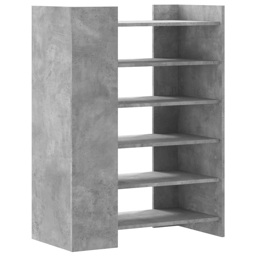 Schoenenkast 74,5x37,5x100 cm bewerkt hout betongrijs