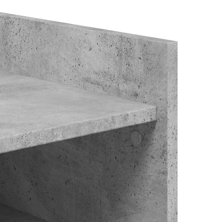 Schoenenkast 74,5x37,5x100 cm bewerkt hout betongrijs
