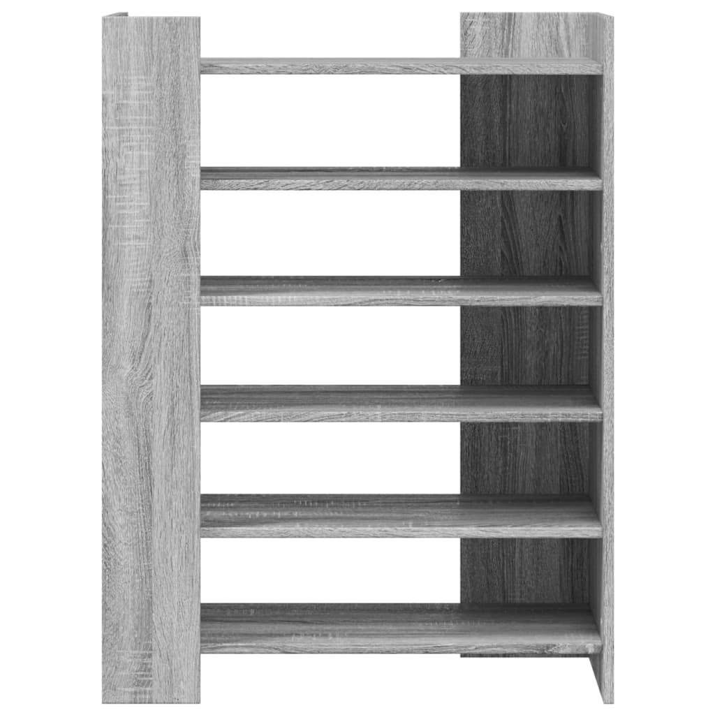 Schoenenkast 74,5x37,5x100 cm bewerkt hout grijs sonoma eiken