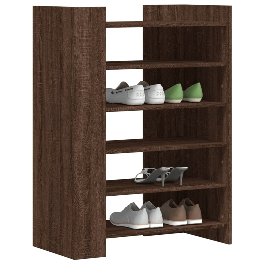 Schoenenkast 74,5x37,5x100 cm bewerkt hout bruin eikenkleurig