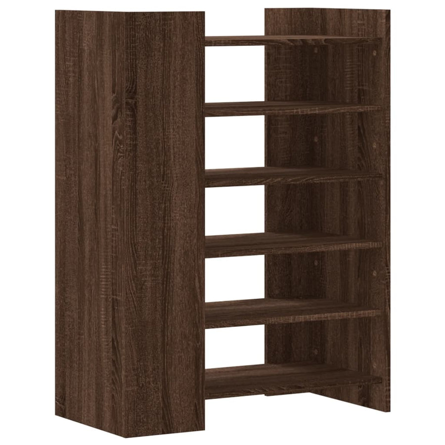 Schoenenkast 74,5x37,5x100 cm bewerkt hout bruin eikenkleurig