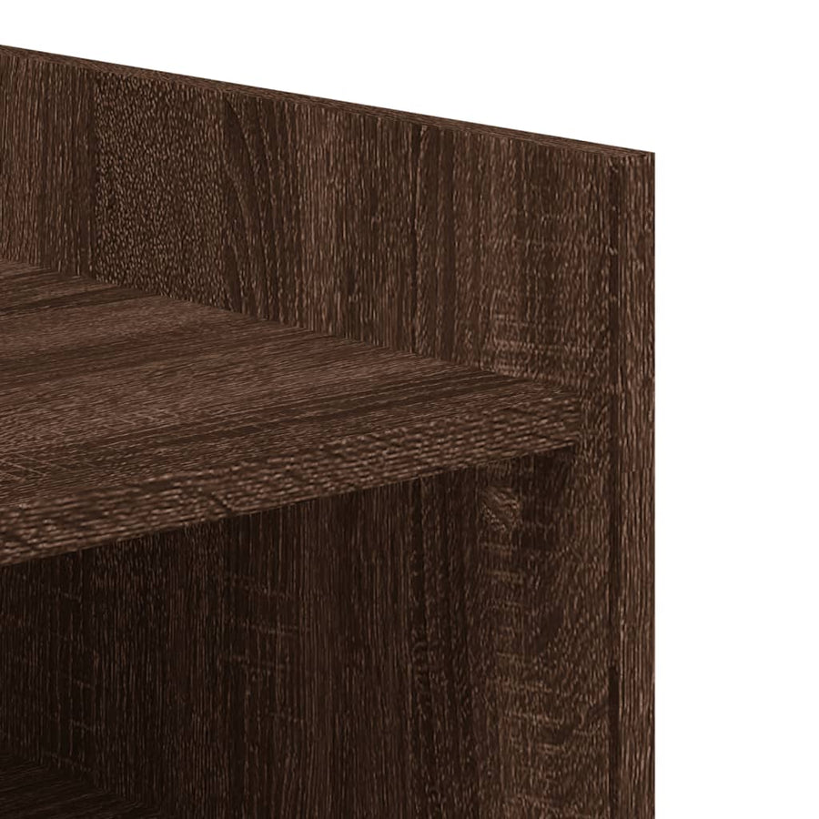 Schoenenkast 74,5x37,5x100 cm bewerkt hout bruin eikenkleurig