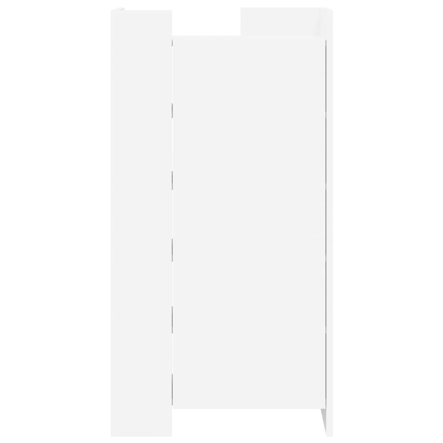 Schoenenkast 52x37,5x100 cm bewerkt hout wit