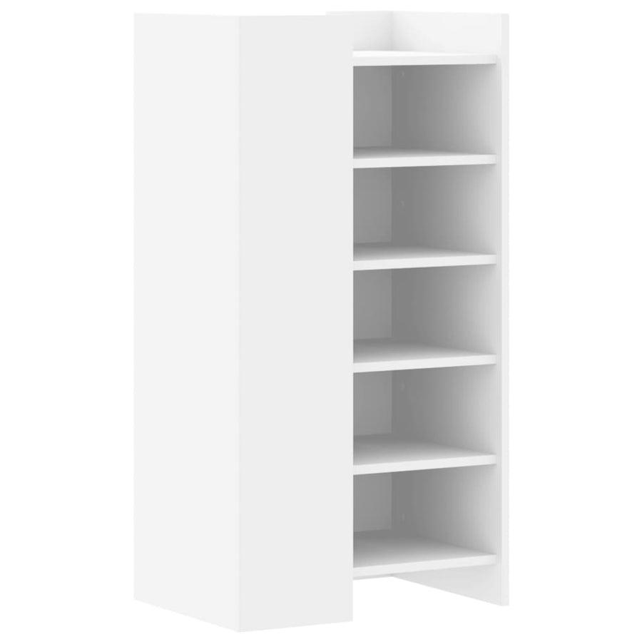 Schoenenkast 52x37,5x100 cm bewerkt hout wit