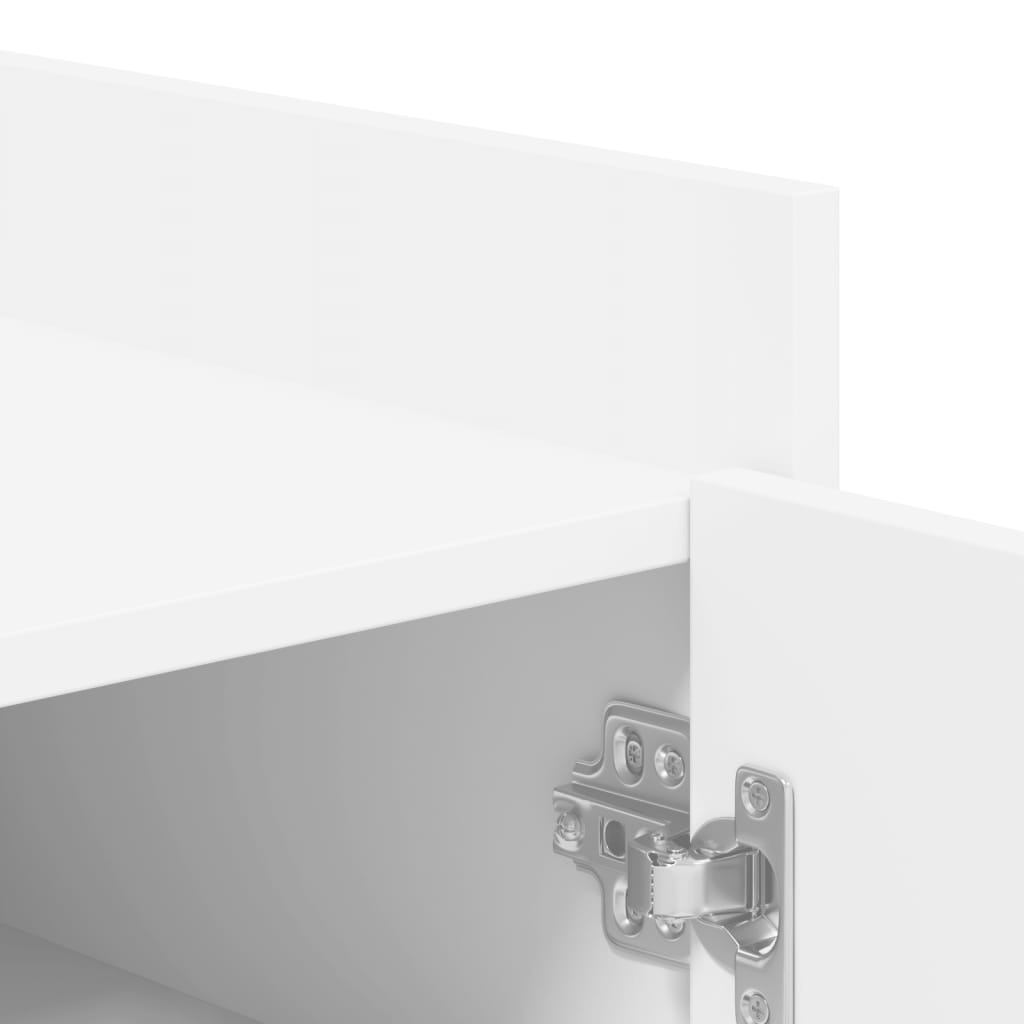 Schoenenkast 52x37,5x100 cm bewerkt hout wit