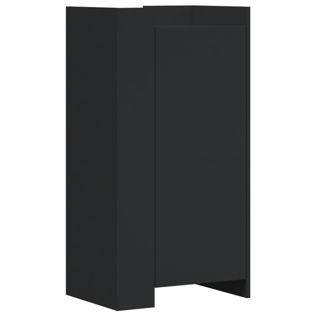 Schoenenkast 52x37,5x100 cm bewerkt hout zwart