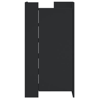 Schoenenkast 52x37,5x100 cm bewerkt hout zwart