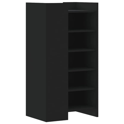 Schoenenkast 52x37,5x100 cm bewerkt hout zwart