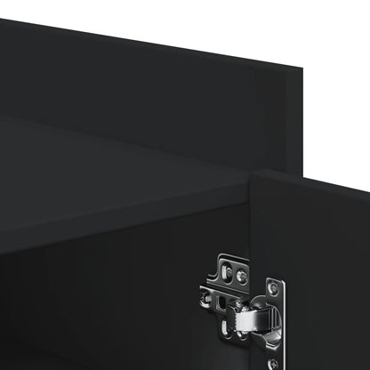 Schoenenkast 52x37,5x100 cm bewerkt hout zwart