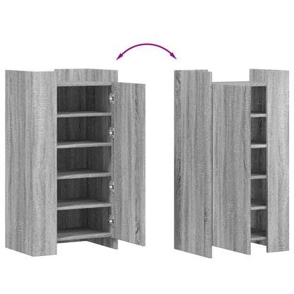 Schoenenkast 52x37,5x100 cm bewerkt hout grijs sonoma eiken
