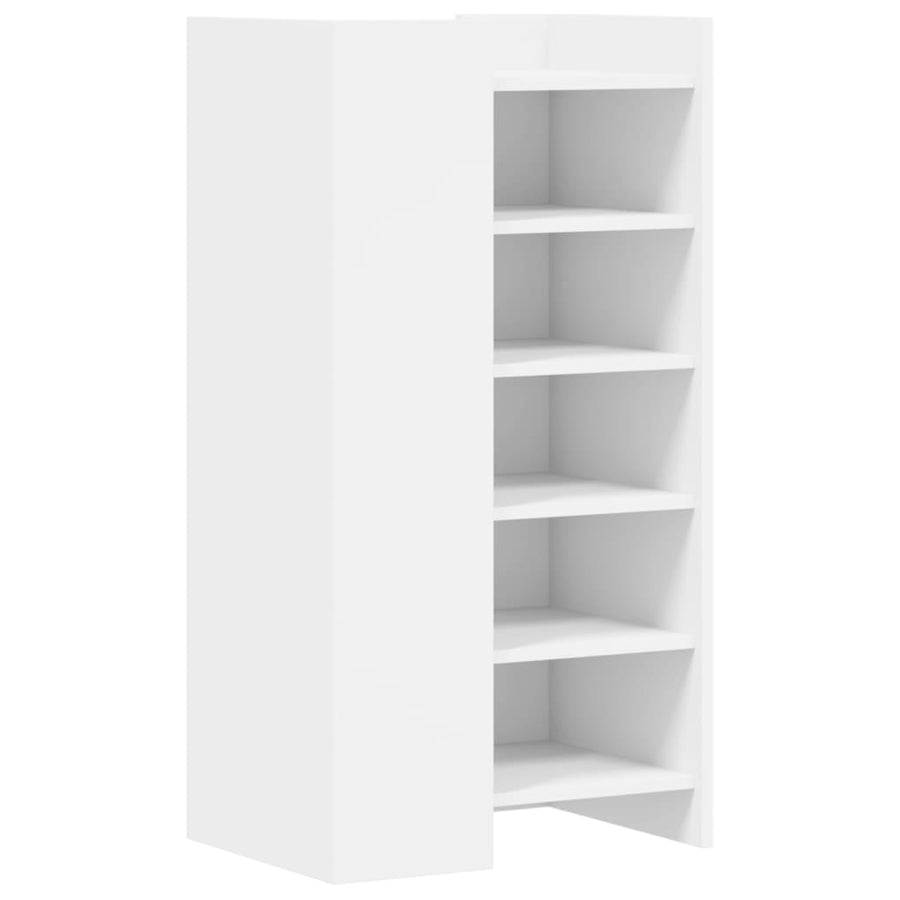 Schoenenkast 52x37,5x100 cm bewerkt hout wit